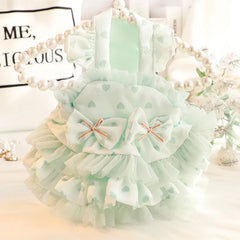Dog clothes spring and summer thin cat princess skirt tutu skirt suspender lolita small dog teddy pet