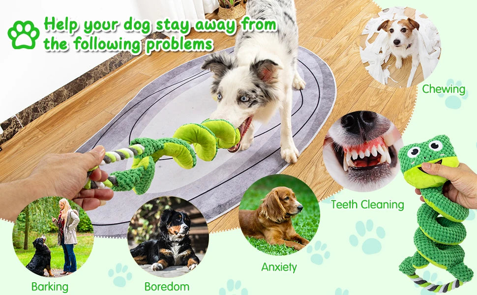 Interactive plush squeaky toys are suitable for large, medium and small dogs - intelligent breed puppy toys