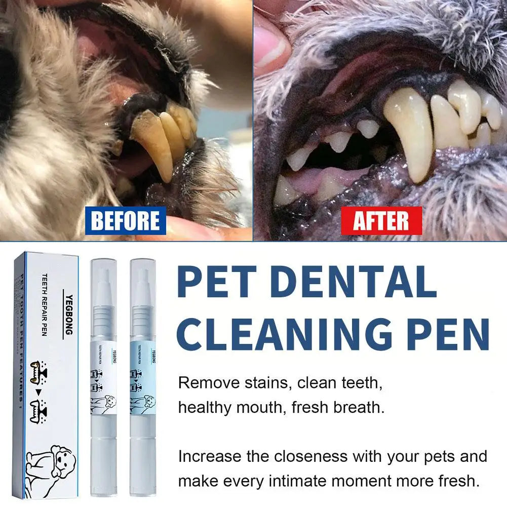 Teeth Cleaning Pen for Dog Pet Toothbrush Pen Dog Tartar Remover for Teeth Cat/Dog Tooth Whitening Pen Pet Oral Care Stick