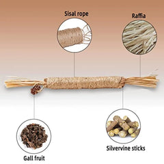 4 Pack tural Silvervine Sticks for Cats Chew Toys for Kittens Teeth Cleaning Catnip Toy Teething Stick Interactive Kitten Toys