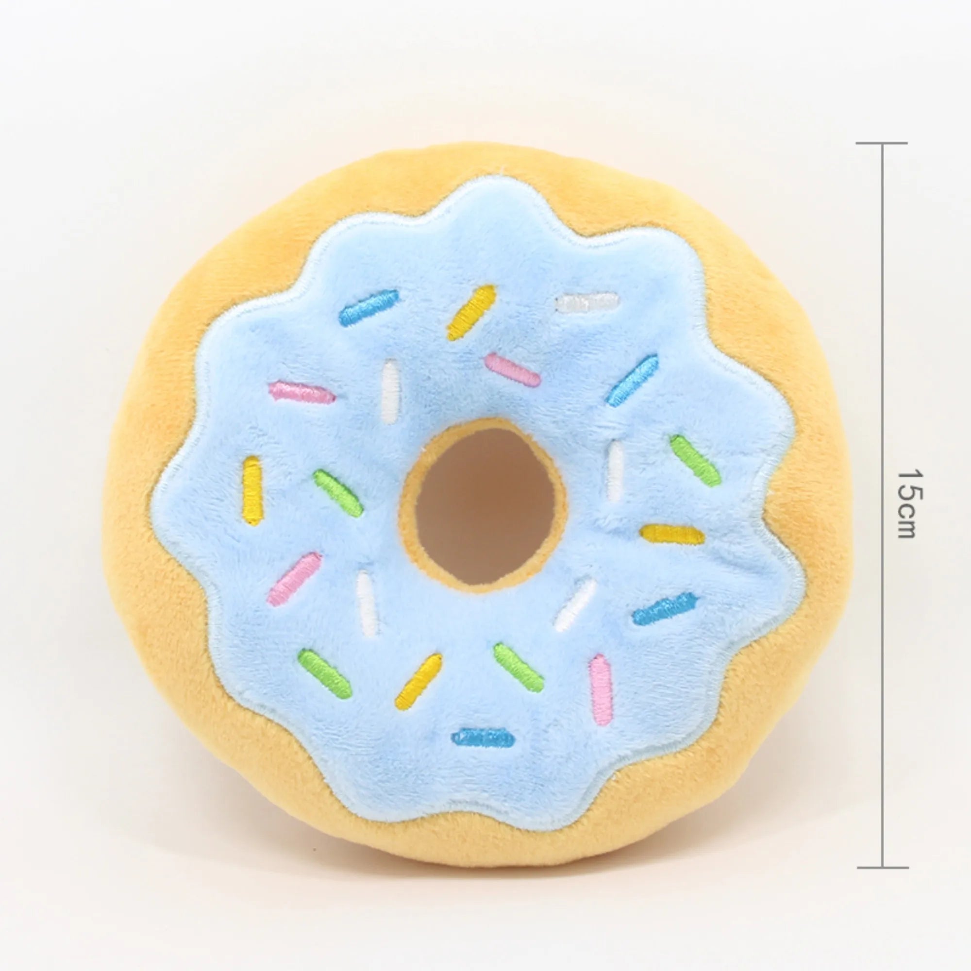 Dog Toys Donut Plush Soundmaking Cute Toy Pets Dog Squeaky Sound Funny Interactive Bite-Resistant Chew Biting Teeth Grinding