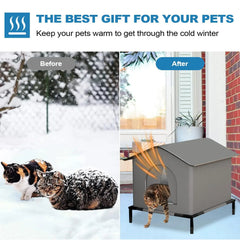 Winter Waterproof Stray Cat Dog Warm House Outdoor Warm Pet Cave Sleeping Beds Home Foldable Washable For Dog Puppy Supplies