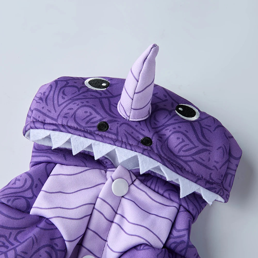 Dog Clothes Purple Illusion Unicorn Autumn/Winter Christmas Halloween Pet Dress up Holiday Party Fighting Teddy Pet Clothing