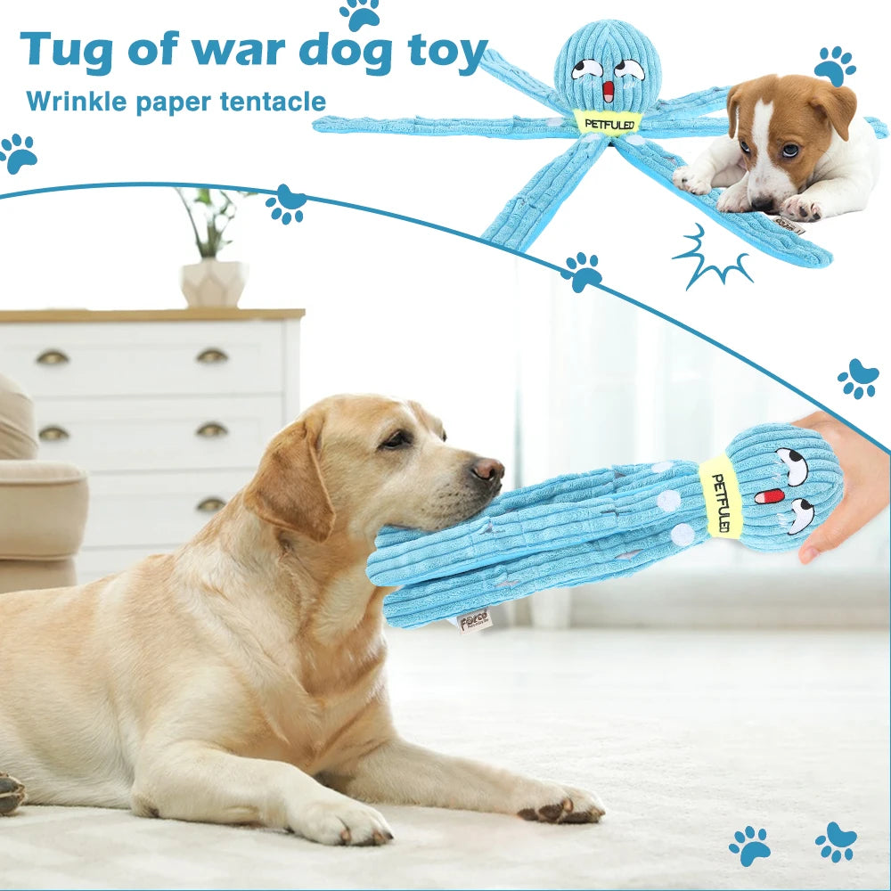 Valentine'S Day Dog Snuffle Toy dog plush octopus toys, dog puzzle games interactive puppy toys chew toys slow feeding games