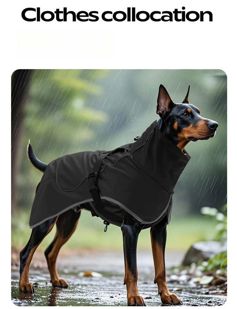 Large Dog Pet Windbreaker Dog Raincoat Pet Stormcoat Waterproof Outdoor Pet Outdoor Waterproof Clothes Pets Raincoat Accessories