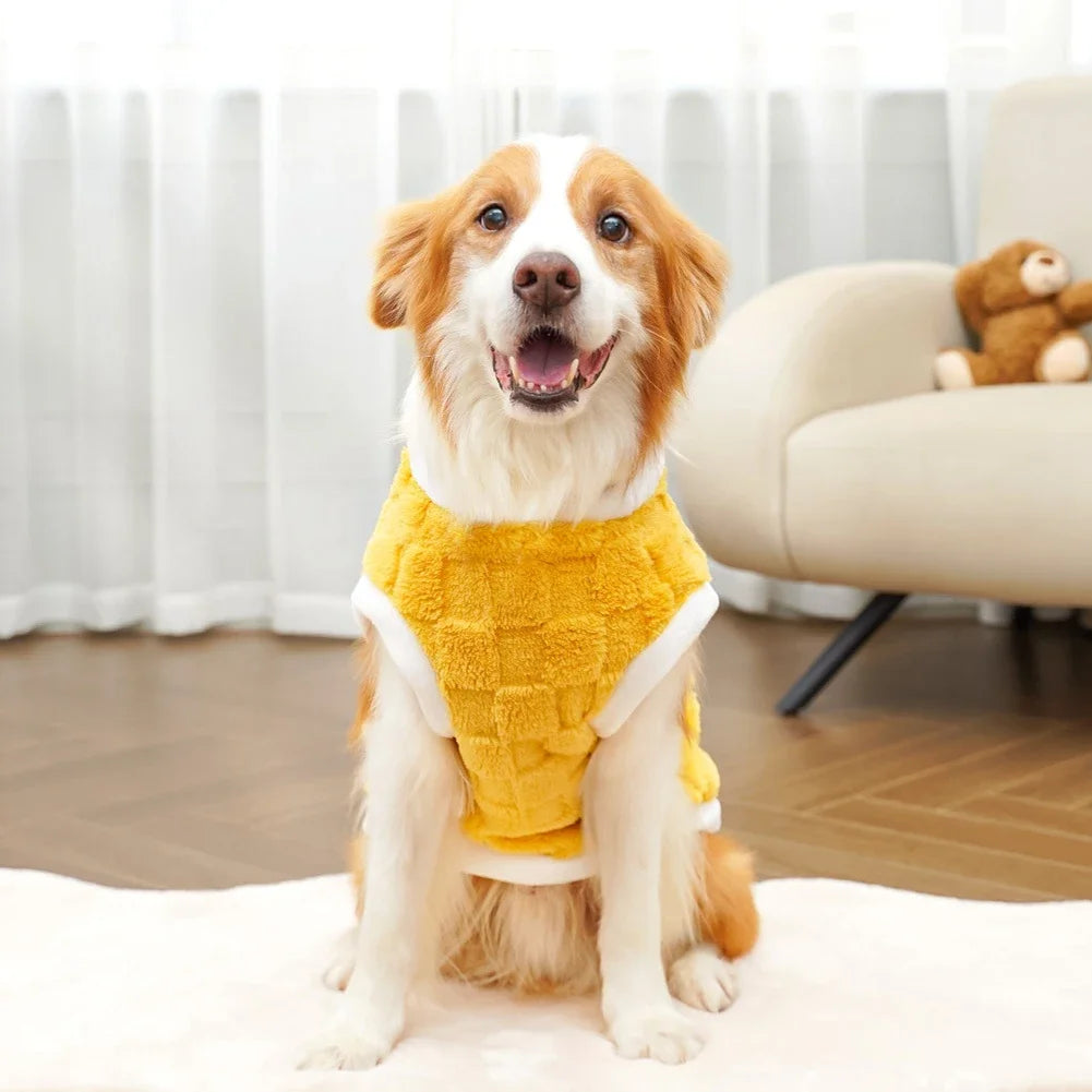 1.5-25kg Flannel Dogs Clothes Winter Warm Sweater Pet Clothing Golden Retriever Dog Coats Sweatshirt Pets Puppy Pullover Vest