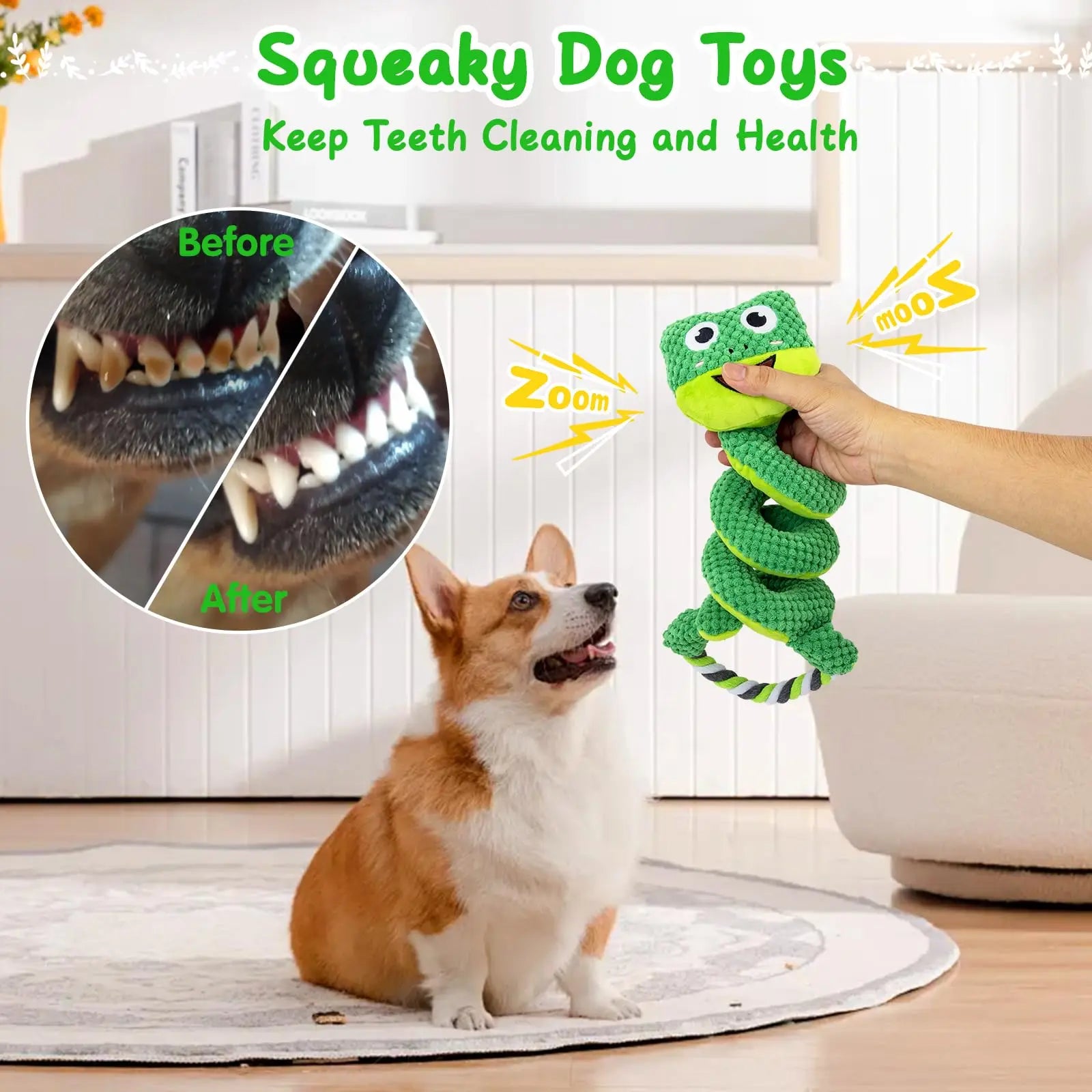 Interactive plush squeaky toys are suitable for large, medium and small dogs - intelligent breed puppy toys