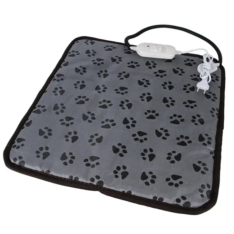 Pet Heating Pad with Adjustable Temperature – Waterproof Electric Heated Mat for Dogs & Cats | 3–9 Gear Timer Winter Bed