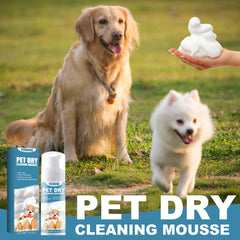 60ml Pet Dry Cleaning Shampoo Mousse Waterless Gentle Safe No Rinse Fresh Scent Deodorant Dogs Cats Outdoor Travel Bath Supplies