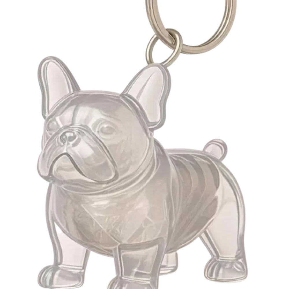 Dog Shape Dog Hair Storage Box Transparent DIY Handmade Pet Hair Keychain Hair Grooming Acrylic Puppy Pendants Jewelry Gift