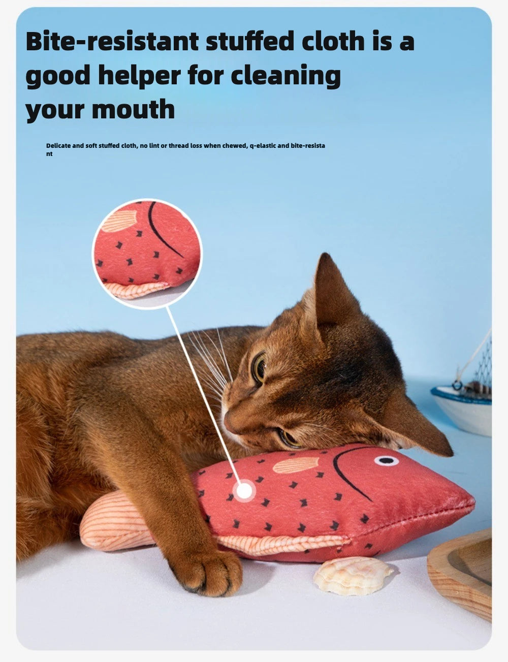 Simulation Fish Interactive Chew Toy for Cat, Catnip Toys, Pillow Toys for Kitty, Various styles，cute. Durable, premium