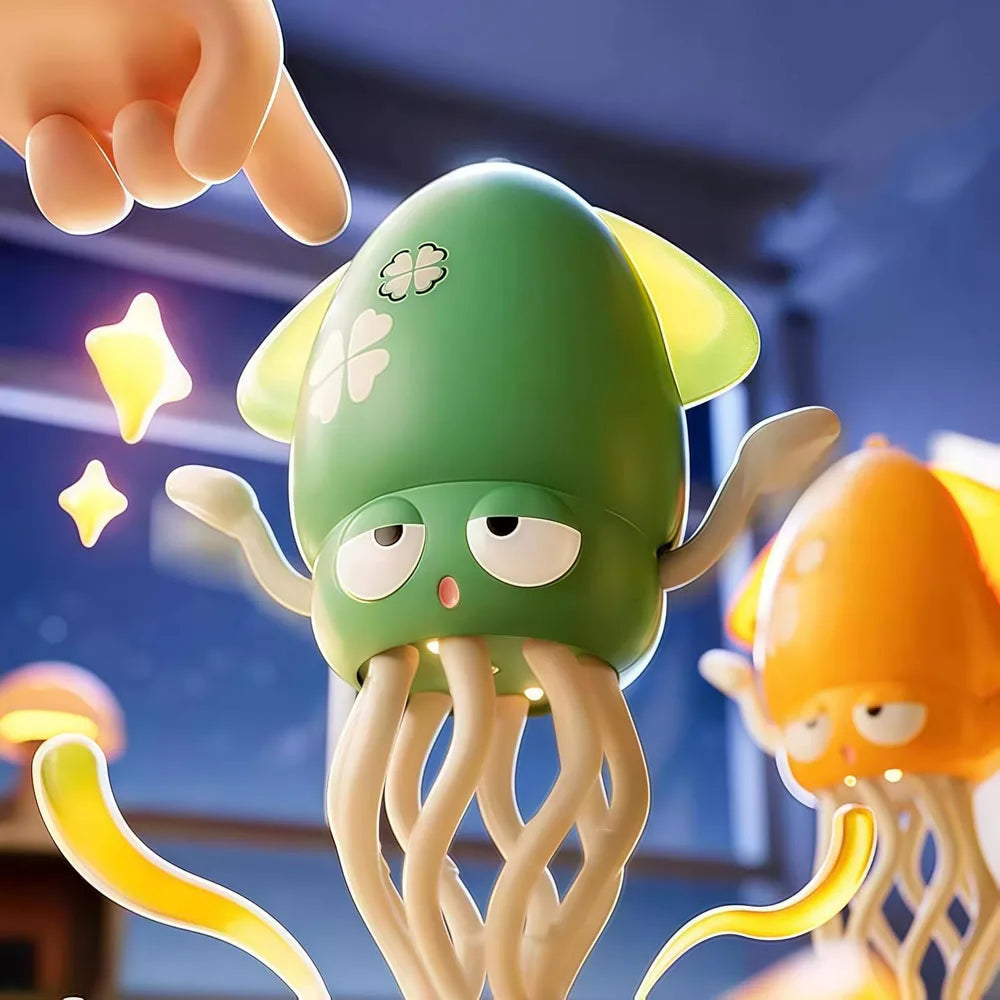 Electric Dancing Squid Auto-Sensing Obstacle Avoidance Electronic Pet with Music and Light Rechargeable Interactive Toy Gifts