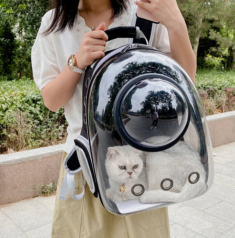 Cat Carrier Bag Outdoor Pet Shoulder bag Carriers Backpack Breathable Portable Travel Transparent Bag For Small Dogs Cats