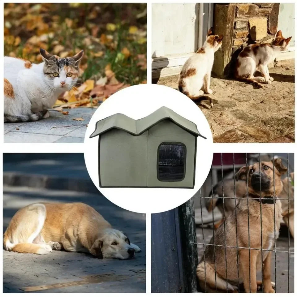 Outdoor Cat House Detachable Roof Easy To Clean Pet Bed Waterproof Practical Cat Nest Cat and Dog Multifunctional Universal Bed