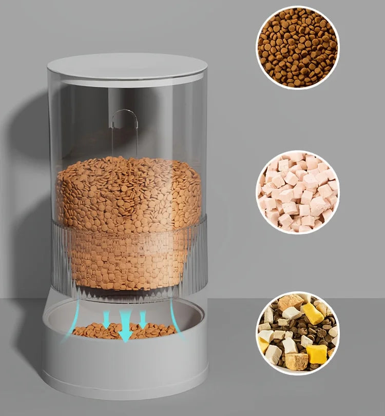 Large Capacity Cat Feeder Automatic Cat Water Dispenser Cat Food Bowl Gravity Food Storage Container for Cats Dogs Pet Supplies