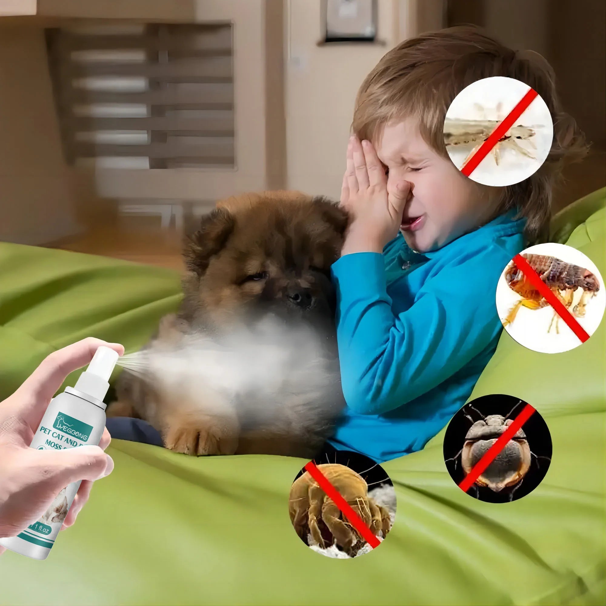 30ml Pet Expel Fleas Lice Treatments Spray Quick And Handy Fleas Ticks Expellent For Dogs Cats Pet Health Supplies