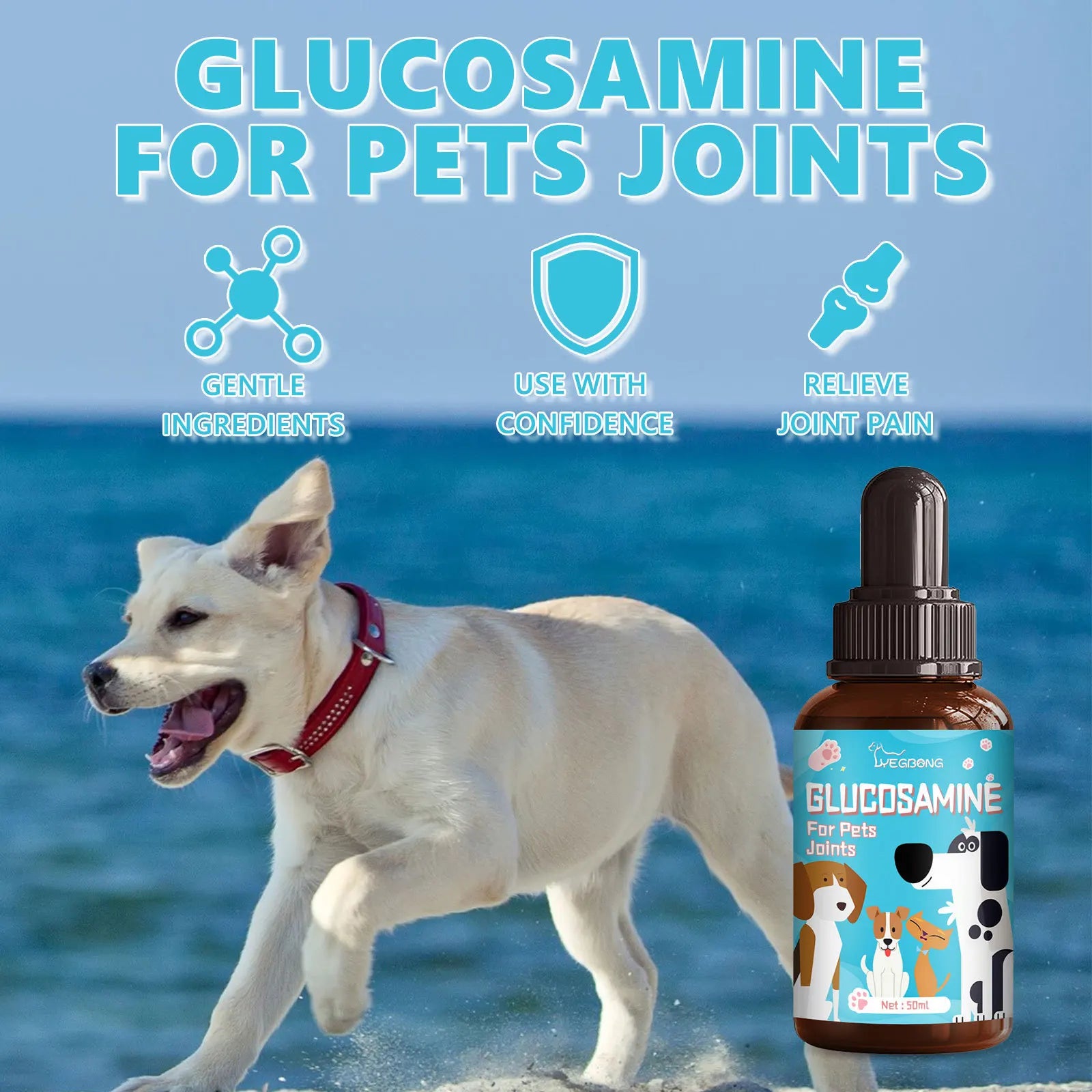 Dog Joint Glucosamine Drop Joint Hip Relief Joint Care Supplement Arthritis Deformities Repair Condition Bone Pet Body Care Drop