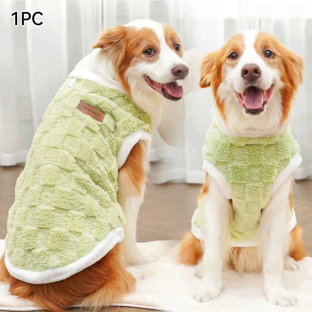1.5-25kg Flannel Dogs Clothes Winter Warm Sweater Pet Clothing Golden Retriever Dog Coats Sweatshirt Pets Puppy Pullover Vest