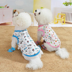 Cotton Vest Dogs Clothes For Small Dogs Chihuahua Clothes Summer Animals Cartoon Vest Dog T-Shirt For Small Dog Medium Yorkshire