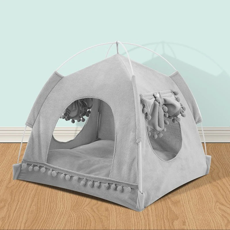 Cat Bed Foldable Cats Tent Dog House Bed Kitten Dog Basket Beds Cute Cat Houses Home Cushion Pet Kennel Products Sweet Princess