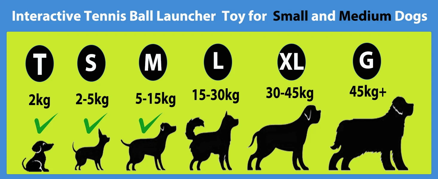 Dog Tennis Ball Launcher Dogs Chase Automatic Toys Automatic Fun Interactive Machine Fun Interactive Catapult Throw Rechargable