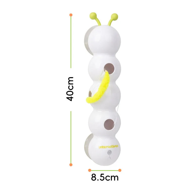 Intelligent Sensing Cat Teasing Toy Interactive USB Rechargeable Caterpillar Toy Automatic Cat Teasing Stick Fun Caterpillar Toy