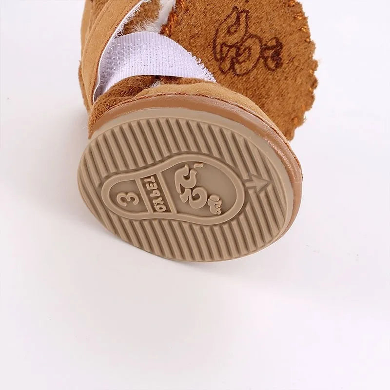 New Pet Snow Boots Cat Dog Plush Cotton Boots Soft Comfortable Washable Spring Winter Small Dog Warm Shoes Pets Products