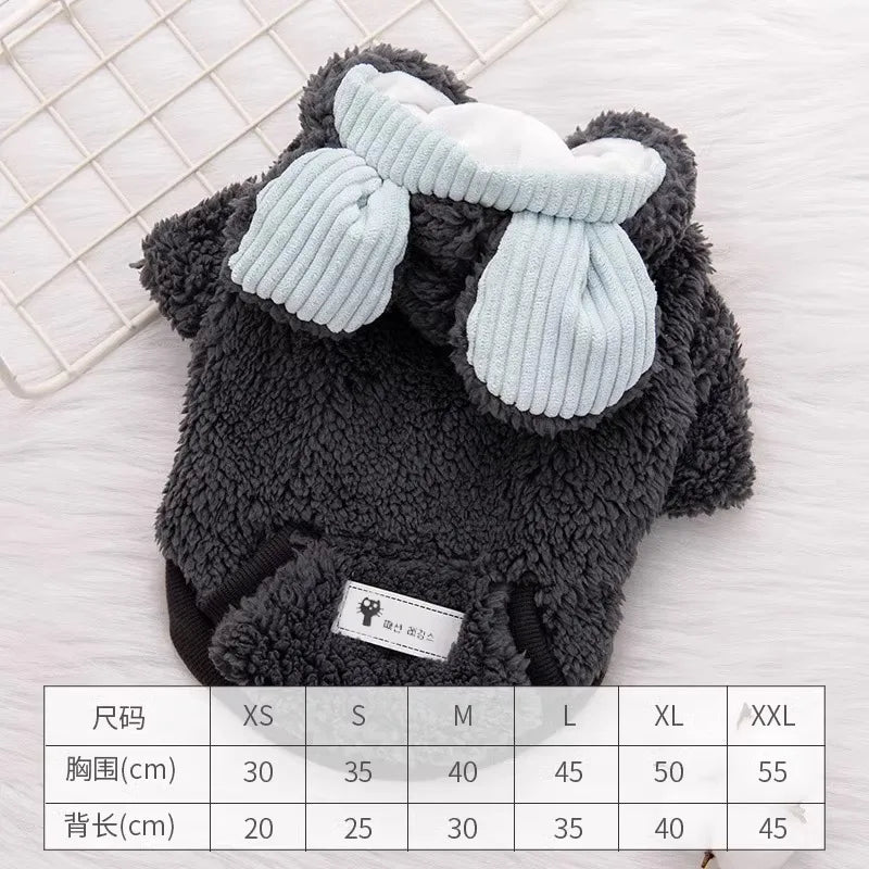 Thickened Fluffy Cotton Coat For Kittens Autumn Winter Clothes British Short Hair Doll Puppy Anti Shedding Warm Cat Jacket
