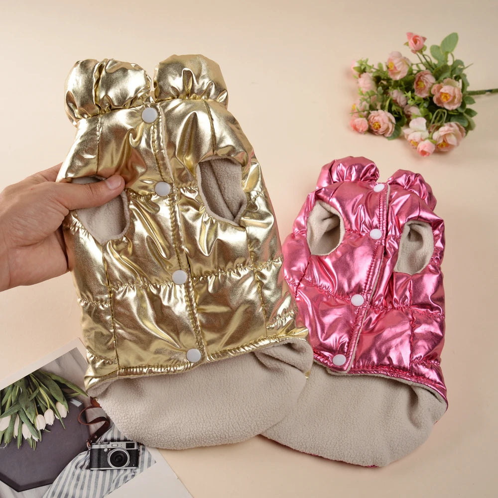 Cat Coat With D-ring For Small Medium Cats Dog Waterproof Winter Warm Puppy Costume Sphynx Clothes Kitten Pet Jacket Pug Outfit