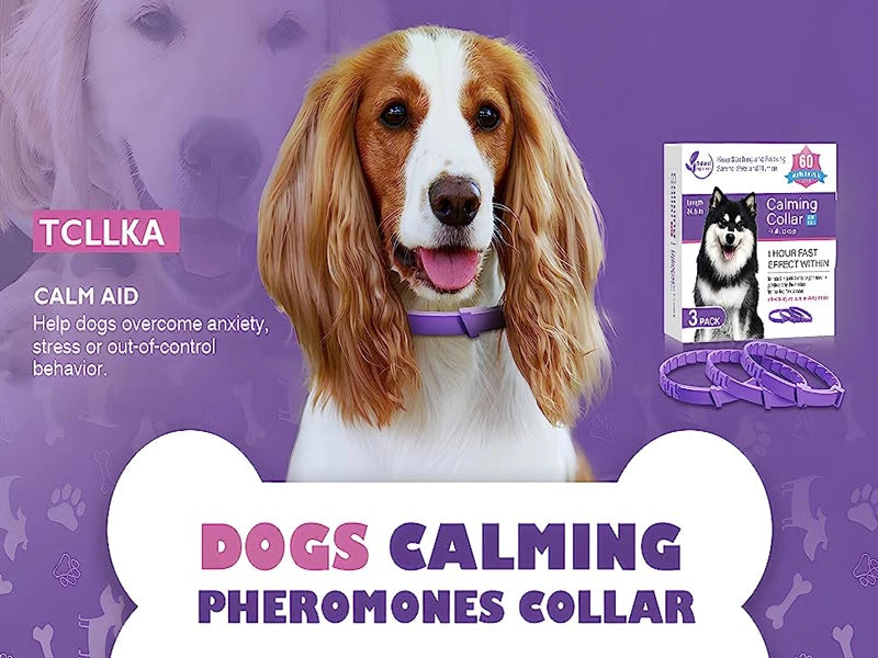 3/4 Pc Dogs Calming Pheromone Collars Cats Relieve Anxiety Adjustable Comfortable Collar For Puppy Kitten Large Pets Accessories