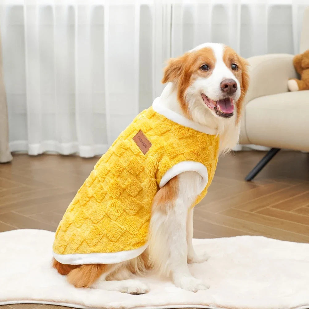 1.5-25kg Flannel Dogs Clothes Winter Warm Sweater Pet Clothing Golden Retriever Dog Coats Sweatshirt Pets Puppy Pullover Vest