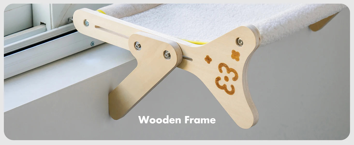 Mewoofun Cat Window Perch Cat Window Hammock Seat 2 in 1 Beige Cream Grey Pink Adjustable Steady Cat Bed for Indoor Cats for 40