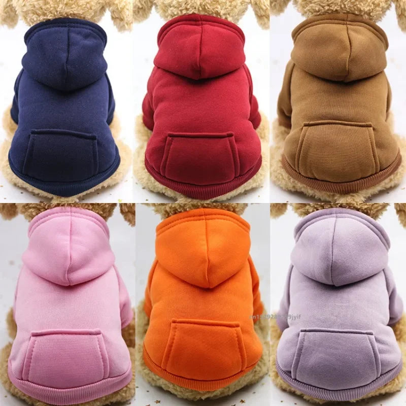 Autumn Winter Pet Cat Cotton Hooded Sweatshirts for Small Dogs Cats Clothes Warm Coat Puppy Hooded Sweats