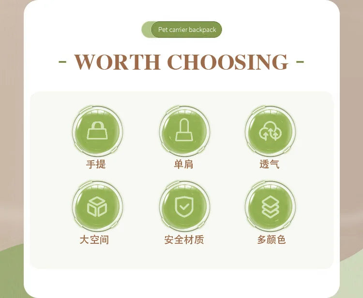 Mo Chong Car-mounted Pet Bag, a Portable Handheld and Backpack for Outdoor Use. Nordic-style Bicycle-mounted Cat Bag and Dog Bag