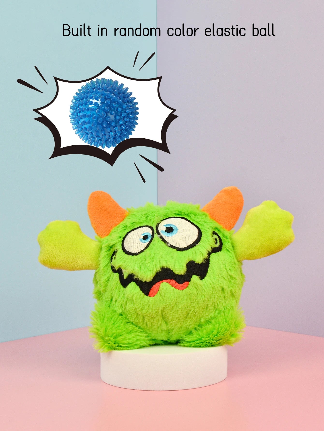 1 Pcs Active Moving Dog Plush Squeaky Small Balls Enjoying Dog Interactive Toys 2-in-1 Designer Pet Gift For Halloween