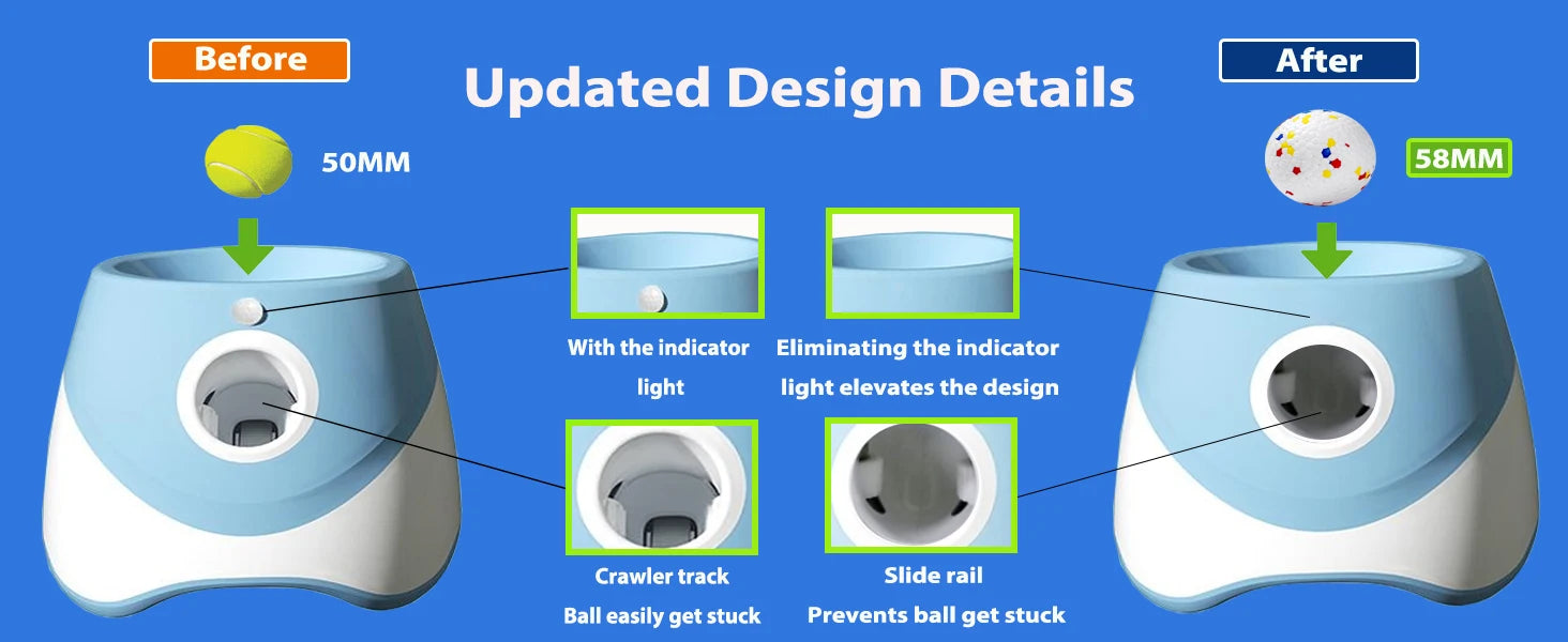 Dog Tennis Ball Launcher Dogs Chase Automatic Toys Automatic Fun Interactive Machine Fun Interactive Catapult Throw Rechargable