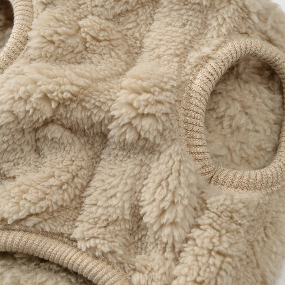 Fleece Warm Dog Cloth Sleeveless Soft Cozy Plush Vest Puppy Winter Overall for Small Medium Pet Sweatshirt  for Dog and Cat