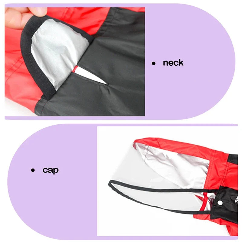 Pet Dog Raincoat Transparent Hooded Jumpsuit Dogs Waterproof Coat Water Resistant Clothes for Dogs Cats Jacket Pet Supplies