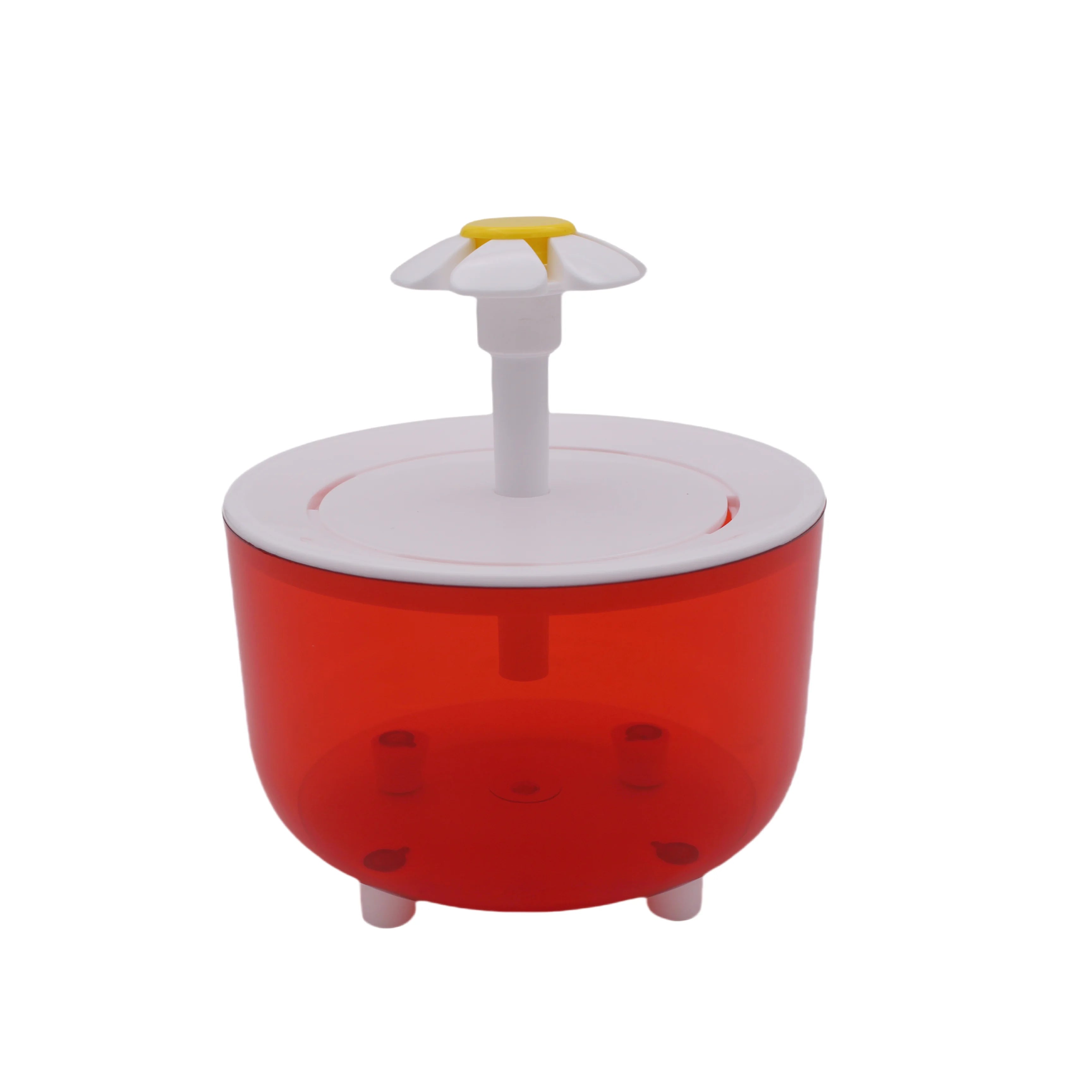 Cat Flower Water Dispenser, Recirculating Pet Water Dispenser, USB Powered, Silent, with Filter Foam for Cats and Small Dogs