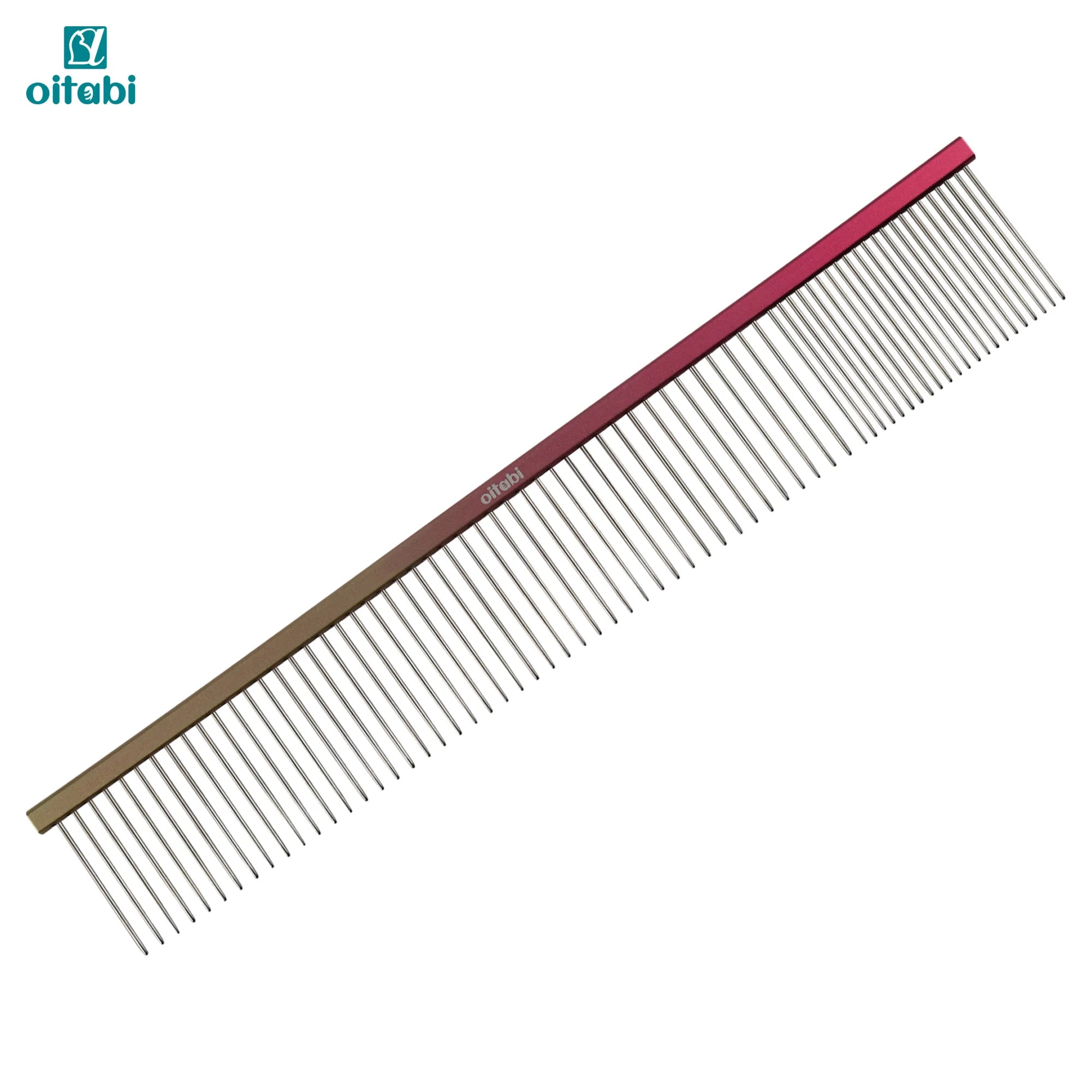 OITABI Professional Pet Grooming Comb, Gradient Pet Deluxe Pointed Tail Comb for Cat & Dog Styling Finishing and Fluffing Comb