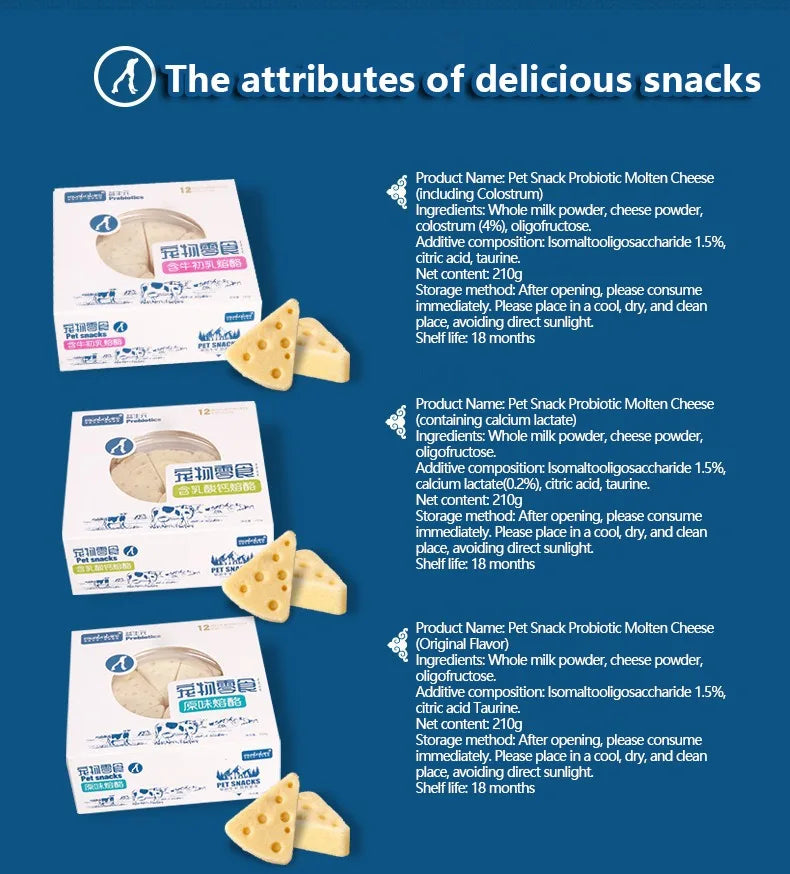 Pet Freeze-dried Food High Calcium Cheese Rich in Nutrients Cat Dog Snacks Aid Digestion Snacks Calcium Supplements Dairy tablet