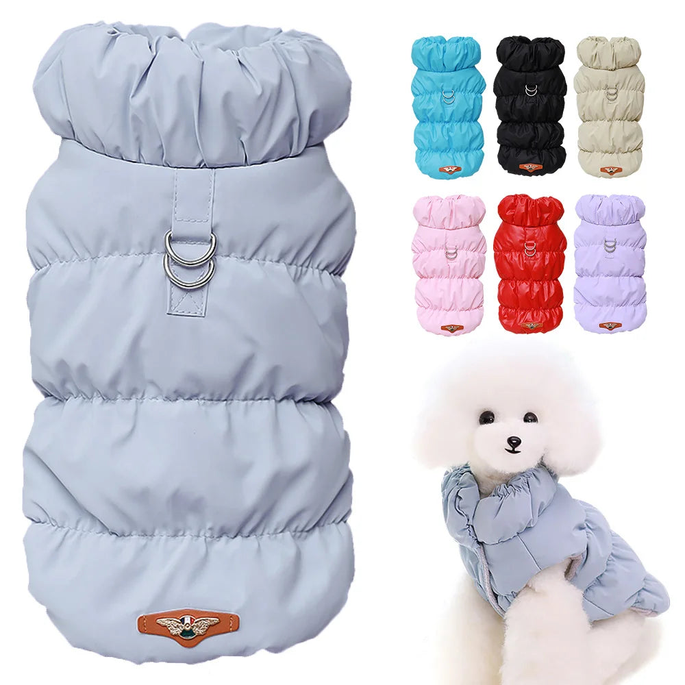 Soft Warm Dog Clothes Winter Padded Puppy Cat Coat Jacket For Small Medium Dogs Chihuahua French Bulldog Poodle Vest Pet Outfit