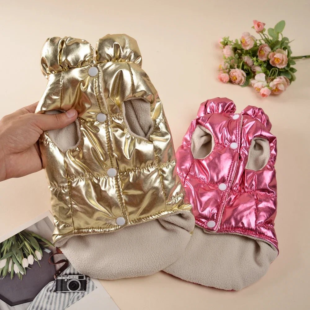 Cat Coat With D-ring For Small Medium Cats Dog Waterproof Winter Warm Puppy Costume Sphynx Clothes Kitten Pet Jacket Pug Outfit