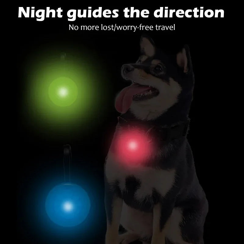 Keep your pets safe and visible at night with the LED Luminous Safety Pendant —
