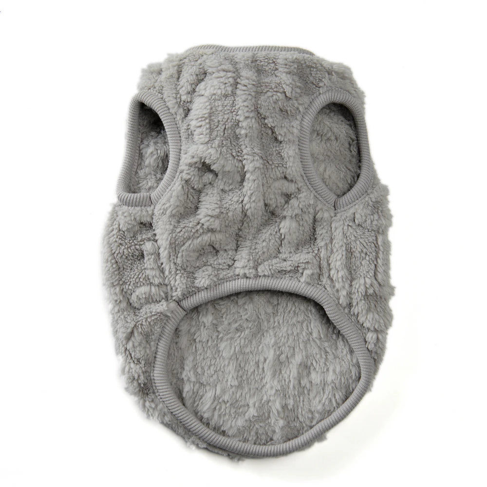 Fleece Warm Dog Cloth Sleeveless Soft Cozy Plush Vest Puppy Winter Overall for Small Medium Pet Sweatshirt  for Dog and Cat