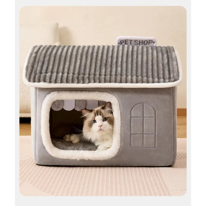 Winter Foldable Pet House Suitable for Puppies Kittens Puppies Cave Nests Portable Washable Dog Shelters Cat Nests Pet Supplies