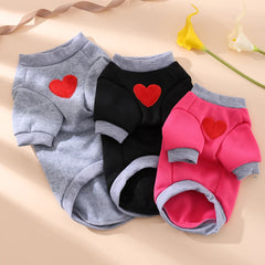 Medium Cat Sweater for Taddy Yorkshire Winter Warm Small Dog Hoodie Love Medium Thickened Cute Puppy Bipedal Clothes Accessories