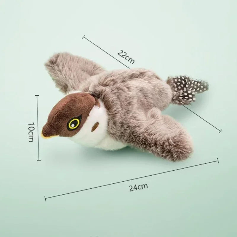Pet USB Rechargeable Cat Interactive Toys Catnip Electric Pat Bird (with Catnip) Dog Cats Touch-Activated Squeaky Plush Hot Toy