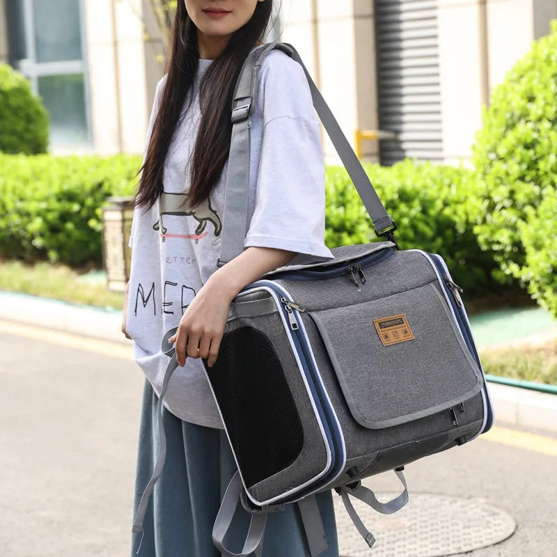 Mo Chong Car-mounted Pet Bag, a Portable Handheld and Backpack for Outdoor Use. Nordic-style Bicycle-mounted Cat Bag and Dog Bag