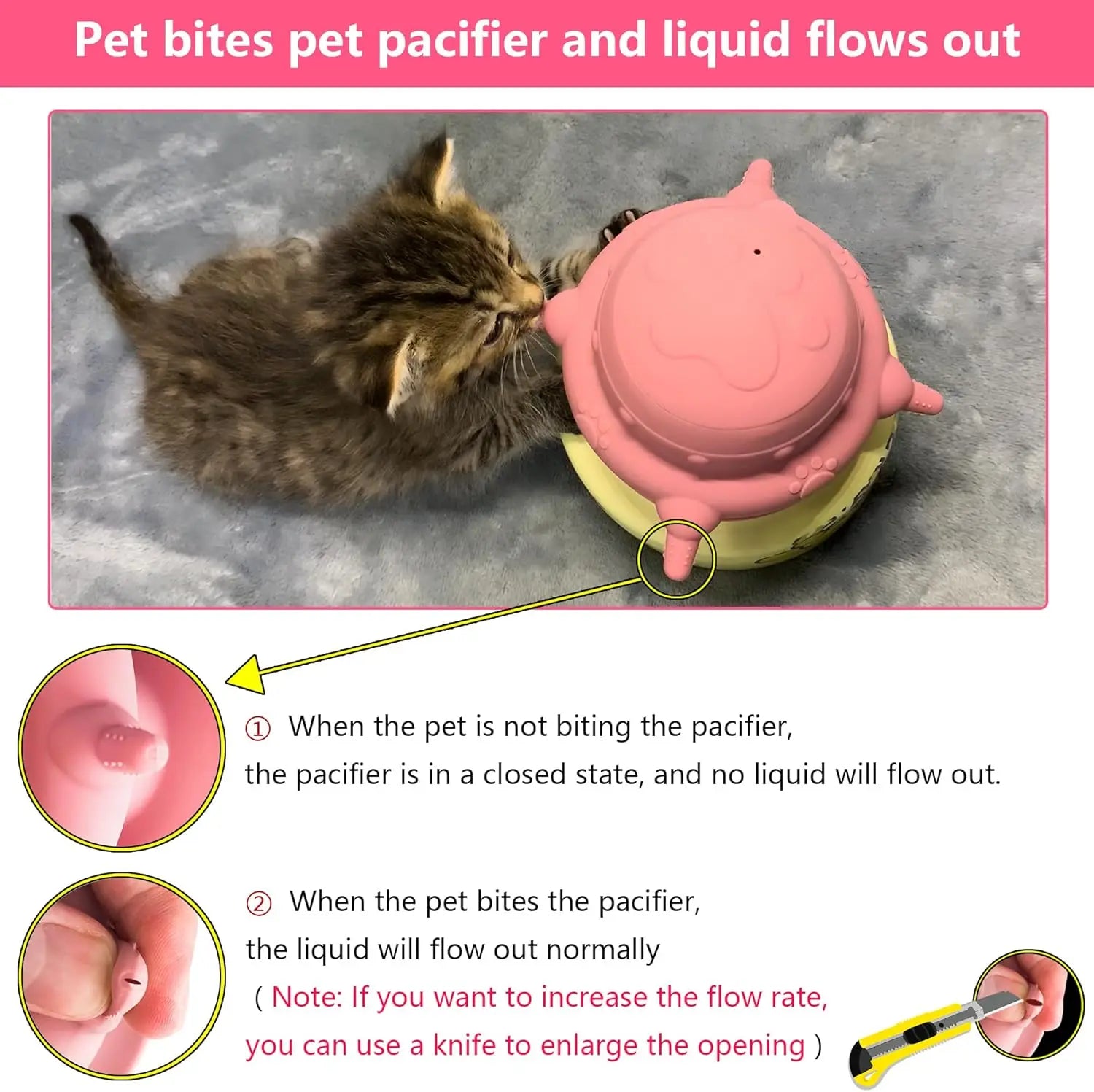 Newborn Puppy and Kitten Feeder, Milk Feeding Bowl – 4-Nipple Design for Easy Nursing of Small Pets